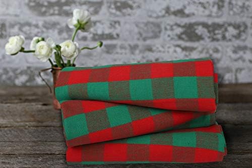 Urban Villa キッチンタオル バッファローチェックキッチンタオル 20x30インチ 綿100% 高吸収性キッチンタオル プ