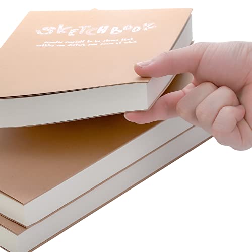 Elsjoy Set of 3 Kraft Sketchbook & Drawing Notebook - Image 4