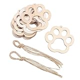 ADOCARN 30 Piezas De Oso Impreso Chip De Madera Colgante Ramitas Luces De Cuerda Escalera Interior Ramas Falsas Para Florero Decoración De Carpintería Cordón Encerado Macramé Cuerda