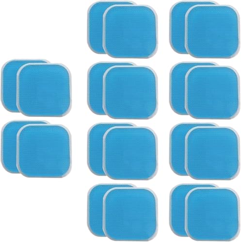 Alriedy 20 Stück Gel Pads Ersatzset Kompatibel mit Beurer EM 59 Heat TENS Geräten TENS Elektroden Pads 45x45 mm für Muskelstimulation Bauchtrainer & Menstrual Relax Hohe Haftkraft für effektive A
