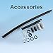 YiViKPE Curve Solar Pool Heater, Made for Above-Ground and Inground Pools, Includes Two Hoses & Clamps, Two Adapters