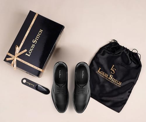 Image of LOUIS STITCH Genuine Leather Shoes for Men | Formal Shoes for Men | EVA Sole Comfort Cushion| LSFX-JB