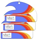 ulu Lagoon Hanging Car Air Freshener | Tropical Beach Coconut Surf Wax Scent Mini Wave | Long Lasting Car Freshener, Closet and Beyond | Made In USA | 3 Pack (Retro)
