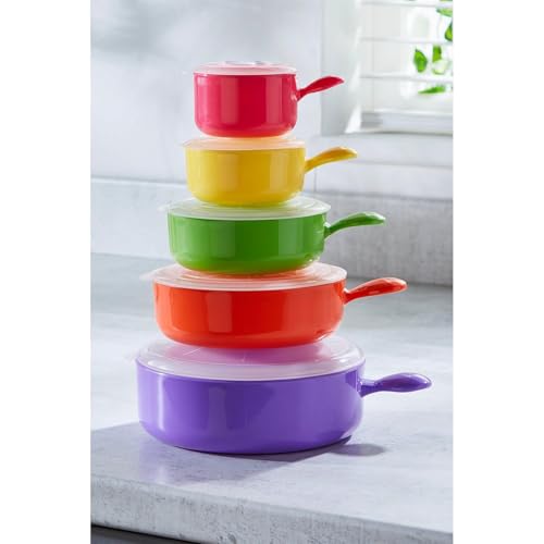 HOMELIFE Set of 5 Microwave Pans Multi One Size