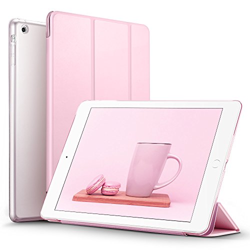 ESR Yippee Trifold Smart Case for iPad Mini, Lightweight Trifold Stand Case with Auto Sleep/Wake, Microfiber Lining, Hard Back Cover for iPad Mini 1/iPad Mini 2/iPad Mini 3 (Spring Light Pink)