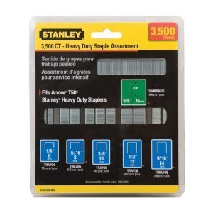 Stanley 9/16 in. L Steel Narrow Crown Heavy Duty Staples 20 Ga. 3500 pk