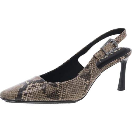 Anne Klein Womens Snake Print Slingback Heels