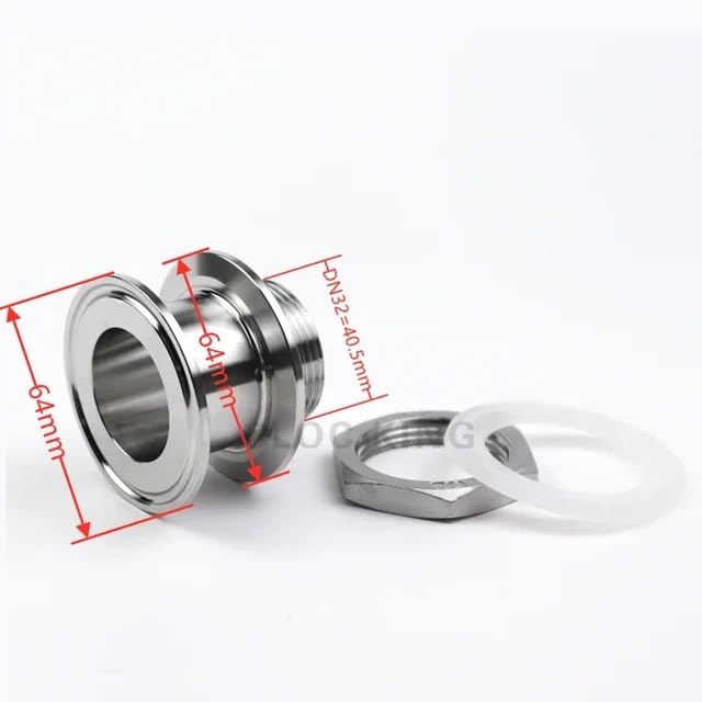 Adapter sanitarny 12,7 cm Tri Clamp do 2.5-0.6 cm 2.5-1.3 cm męski SS304, złączka przyłączeniowa do rurociągu, stal nierdzewna, 1 sztuka