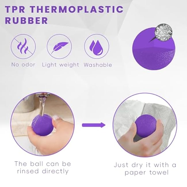 Ortarco 3 Pack Stress Balls for Adults, Hand Strengthening Devices Exercise Balls Physical Therapy Ball, Squeeze Balls for Hand Therapy, Hand Exerciser for Hand Finger Forearm Wrist Training and Relax