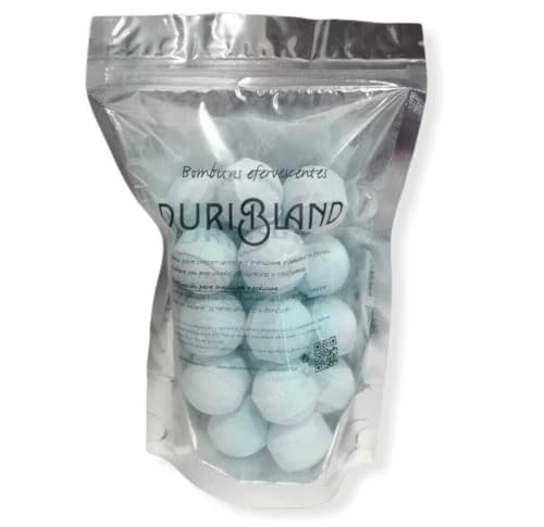 BOMBITAS EFERVESCENTES DURIBLAND 200 gr. - Para baños de manos y pies. Con propiedades antioxidantes, antisépticas, higienizantes, refrescantes y tonificantes. (Océano)