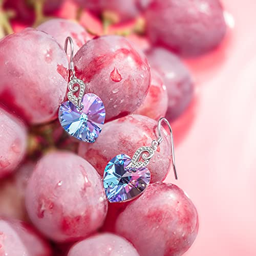 Kate Lynn Angel Wings 925 Sterling Silver Heart Earrings for Women, Packaged with Jewelry Box, Christmas Gift Birthday Gift Anniversary Jewelry Gift for Women, Symbol of Love, Beauty and Guardian3