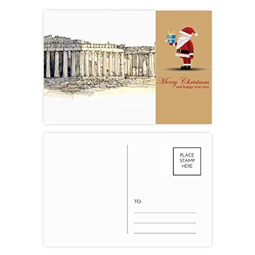 Cartes postales Acropole d'Athènes Grèce Père Noël lot de 20 à offrir aux proches