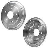 Detroit Axle - 9.84" (250mm) REAR Brake Drum Set Replacement for 2006-2015 Honda Civic - 2pc Kit