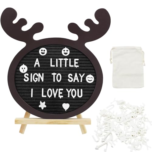 A Little Sign to Say I Love You, Romantic Valentine's Changeable Felt Letter Board with Letters, Table Desk Decor Birthday Anniversary Wedding Valentines Gifts for Her Him Lovers Couples