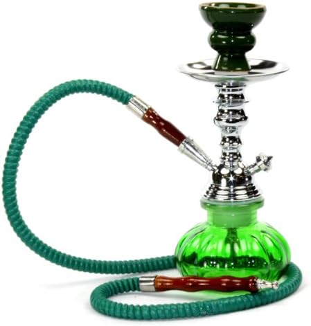 10" 1 Hose Pumpkin Hookah w/ Case Green