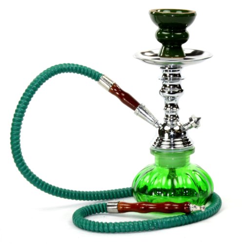 10" 1 Hose Pumpkin Hookah W/ Case Green #TOP2