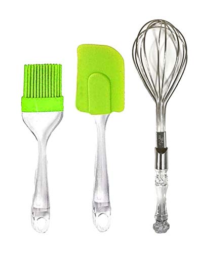 SERVMART Hand Blender with Silicone Brush and Spatula Set Combo, Multi Color