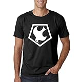 El Desván Nerd Pacificador Camiseta Manga Corta (Negro, S)