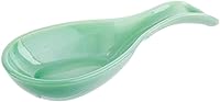 Vista 1 de Tablecraft Glass Spoon Rest, 8 x 3.5 x 1.25, Green