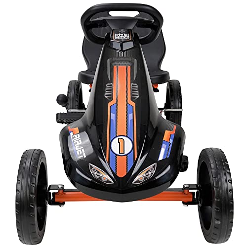 image for 509 Crew 509 Air Jet Pedal Go Kart - Orange - Kids, Sporty Graphics on