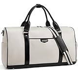BOSTANTEN Weekender Bags for Women Leather Duffle Large Travel Bag Carry On Duffel with Shoe Compartment