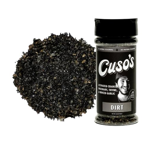 Cuso’s Dirt® BBQ Seasoning - Dirt Rub - Bold Steak & Brisket Seasoning for Smoking - Dry Rub for Meat - Steak Seasonings, Beef Rubs for Smoking & BBQ - 5 oz bottle