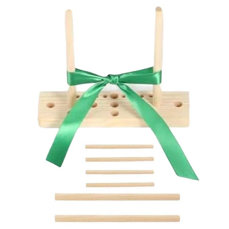 Bow Maker for Ribbon Extended Bow Maker Wooden Bow Making Tool Multi Size Adjustable Ribbon Bow Maker for Wreaths Hair Bows - Image 4