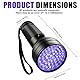 2 Stück UV Schwarzlicht Taschenlampe mit 51 LEDs, UV Taschenlampe, UV Lampe, UV Lampe Bernsteinsuche, UV Taschenlampe Bernstein, UV Licht Lampe Haustiere Urin Detektor, Geldscheinprüfer