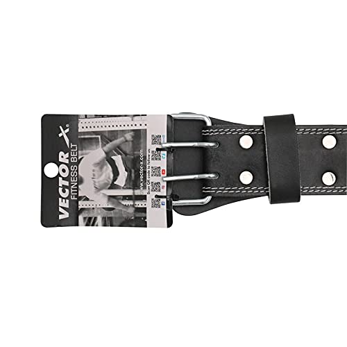 Image of Vector X POWER 2.5 Layer Premium Leather Weightlifting Belt for Men & Women|Back Lumbar Support|Unisex|Adjustable Buckle|Power Gym Fitness Training Workouts (6 inch) (XL)