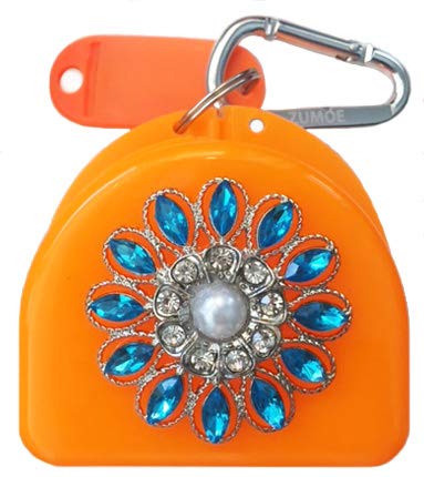 Zumoe Decorated Retainer Case - Blue Star - Orange