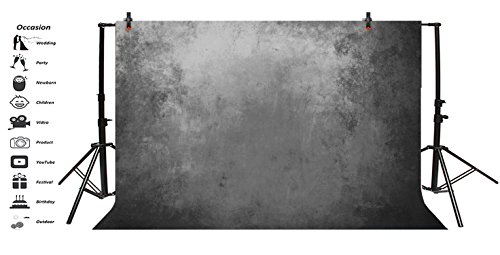 Lfeey 10X8Ft Vintage Abstract Grey Backdrop For Photography Gradual Change Gray Cement Wall Photography Background Kids Baby Shower Adults Wedding Photos Portrait Photo Backdrop Photoshoot Booth Props #TOP2