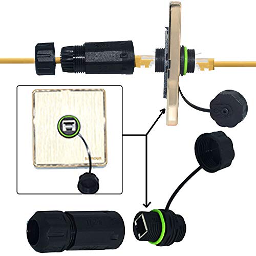 Conector RJ45 Impermeable IP68 Panel Hembra a Hembra miniatura 7