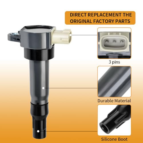 Image of 3PCS UF681 Ignition Coil Pack with 1989 Iridium Spark Plugs Compatible with Smart Fortwo 1.0L L3 2015 2014 2013 2012 2011 2010 2009 2008 Spark Plugs and Coil Packs Kit # 1321580003 GN10674 ICA64178