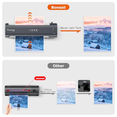 Image of Bonsaii 13 Inch 4-in-1 Thermal Laminator Machine with Never Jam Technology, L318-A 4-in-1, Black