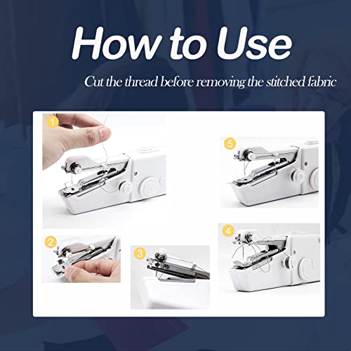 Black Handheld Sewing Machine, Mini Portable Electric Sewing Machine For Adult, Easy To Use And Fast Stitch Suitable For Clothes,Fabrics, Diy Home Travel #TOP4