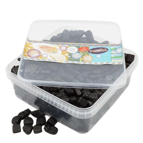 Deine Naschbox | Zuckerfreie Lakritz 5 Sorten Mix | 1kg Naschbox | XXL Großpackung für Party Candybar & als Geschenk | Gelatinefrei | Aromatisch
