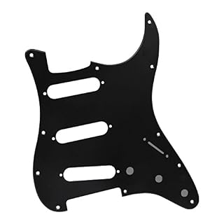 FLEOR Lot complet de pickguard SSS pour guitare Strat 50/52/52 mm Boutons de contrôle 2T1V Noir mat - Les Beatles, Paul McCartney, John Lennon, RIngo Starr, George Harrison FLEOR Lot complet de pickguard SSS pour guitare Strat 50/52/52 mm Boutons de contrôle 2T1V Noir mat – Image 3