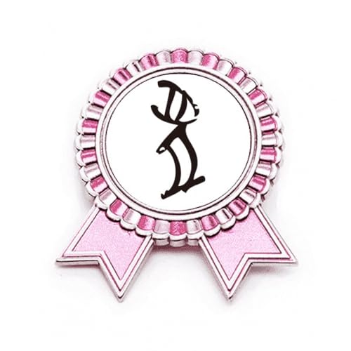 Broche lapin zodiaque chinois rose métal M | Bijou astrologique femme