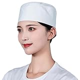 VIVIWI Klassische verstellbare Arbeitskappen, Kochmütze für Hotelpersonal und Restaurant-Service, atmungsaktive flache Hüte für Sushi-Kellner