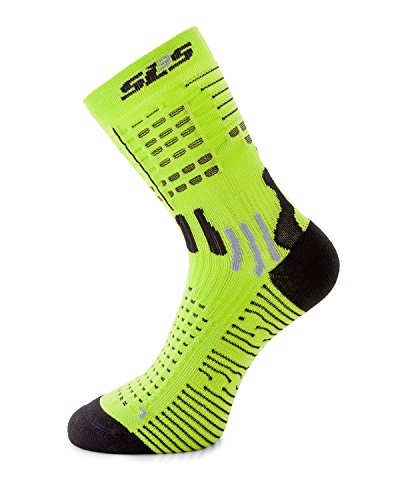 SLS3 Calcetines Deportivos con Protector de Dedos y Almohadillas de Tobillo Lima Medio