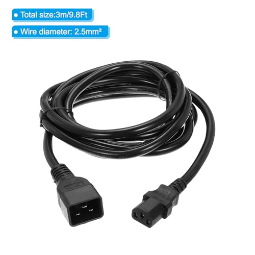 Cable de alimentacion de 2.5mm² C20 a C13 para eliminar caidas de voltaje 2