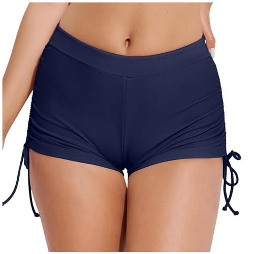 Short plage taille haute bleu marine pour le yoga et le bain