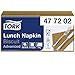 Tork 477202 Lunch/Servilletas para almuerzo / 10 paquetes x 200 unidades (2000 servilletas) / color tostado / 2 capas / 33 x 32,6 cm/Advanced