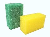 LOTE 6 ESPONJAS (VERDE o AMARILLA) ESPECIAL PARA USO DE LA FANTASTICA PIEDRA BLANCA