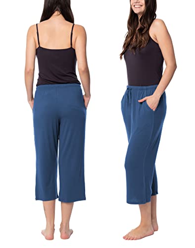 Image of Sexy Basics 24 /7 Anywear Women's 3 Pack Relaxed Flowy Capri Cropped Yoga Lounge Pants