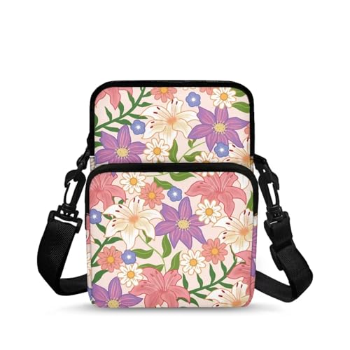 LedBack Cossbody Bag Messenger Bag Crossbody Bag Double Handbag Purse Shoulder Bag with Front Pocket for Women Men