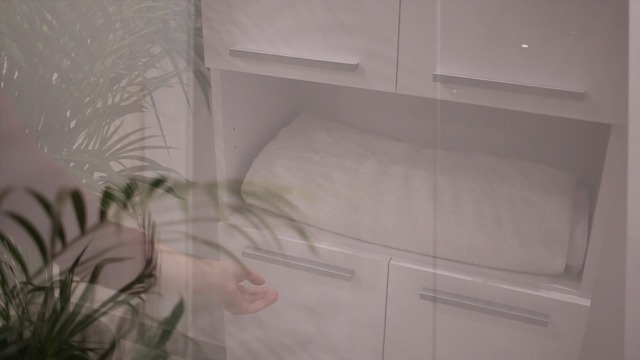 Mobile Bagno Alto ADGO Con Cesto Biancheria - 60x30x174cm Bianco Lucido - Foto 2