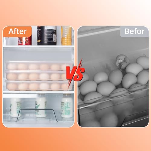 image for coxiecc Deviled Egg Containers with Lid, (Set of 2), Stackable Deviled