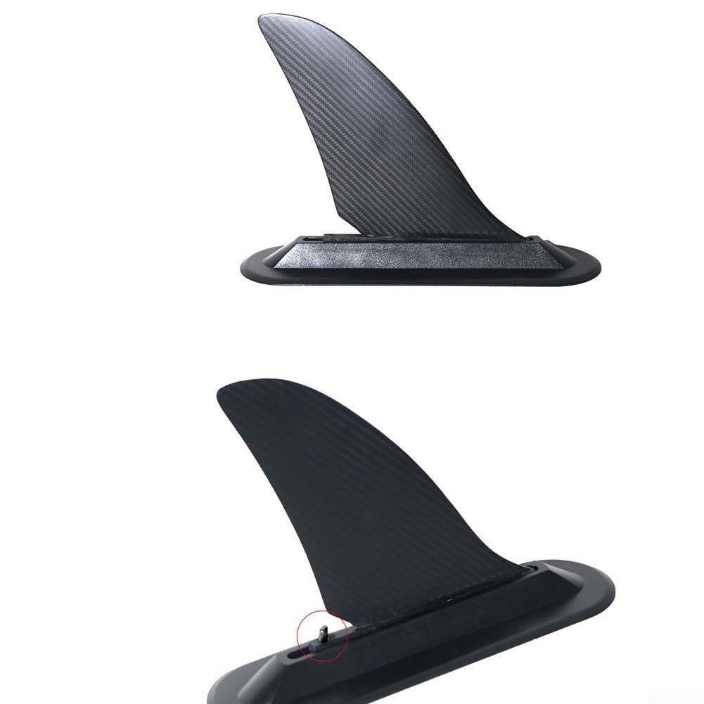 Honseadek Vollcarbon Fiber Surf Fin für American Fin Box, Leichtes Paddle Board Racing Speed Fin, Flow Directing Fish Tail Ruder Ersatz, Schwarz