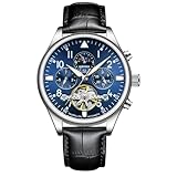 singmay Orologio automatico da uomo a cuore aperto, BlueB., Classico